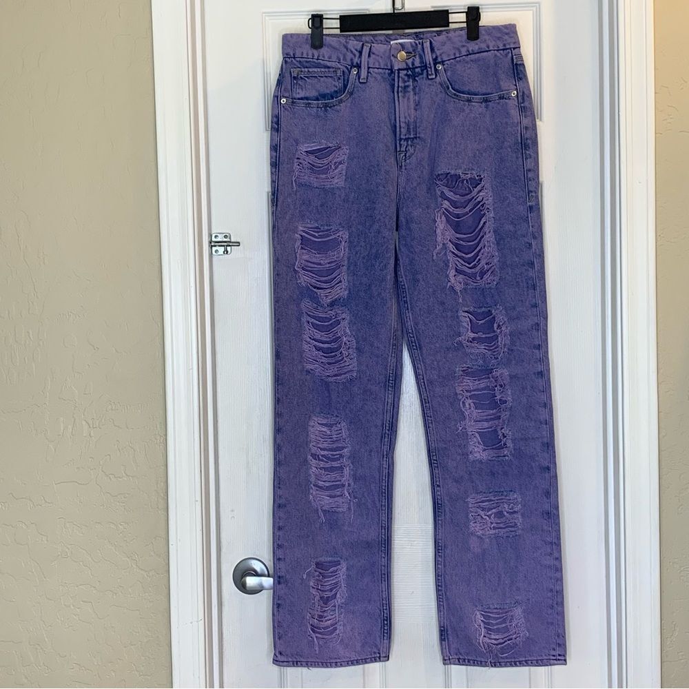 Good American Good '90s Extreme Rip in Purple Haze Size 6/28